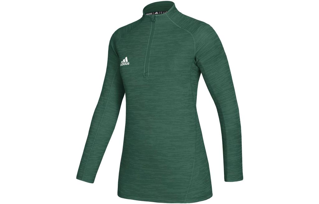 Women's Adidas Jackets Women's Green Stand Collar Moderate Nipped-in Waist