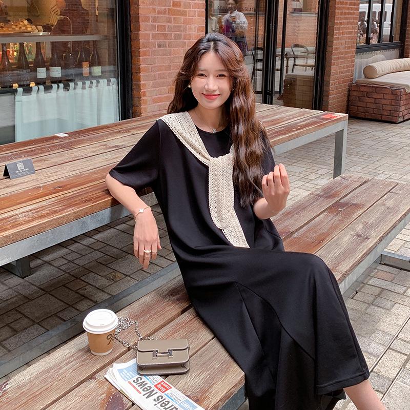 

Летнее французское свободное платье-шаль для похудения 2025 - Петит, Молодящая длинная верхняя одежда M [105-120 lbs] чёрный