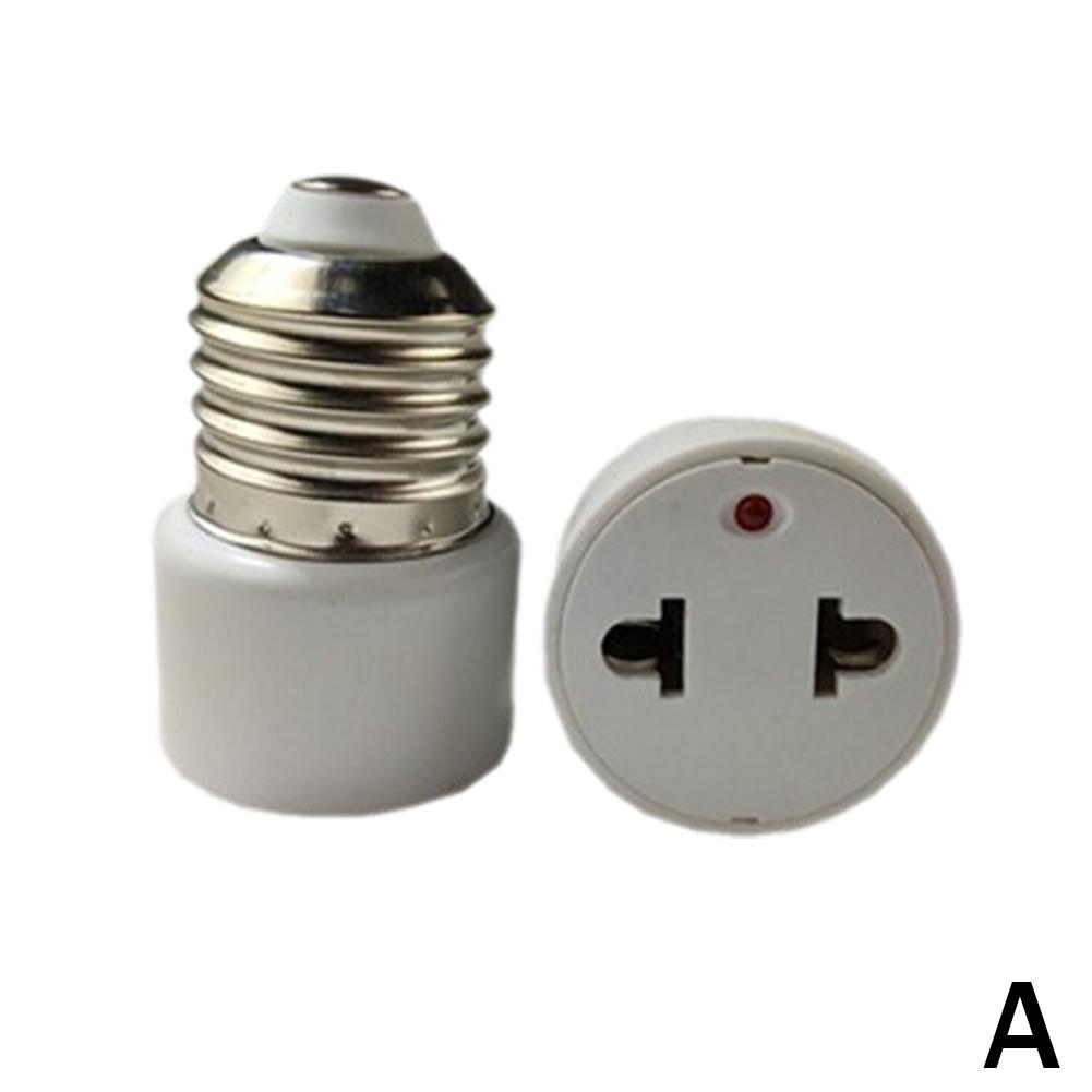 E27 To EU US Converter Lamp Socket Screw Bulb Base Converter European America Socket Prong Plug Q9C5