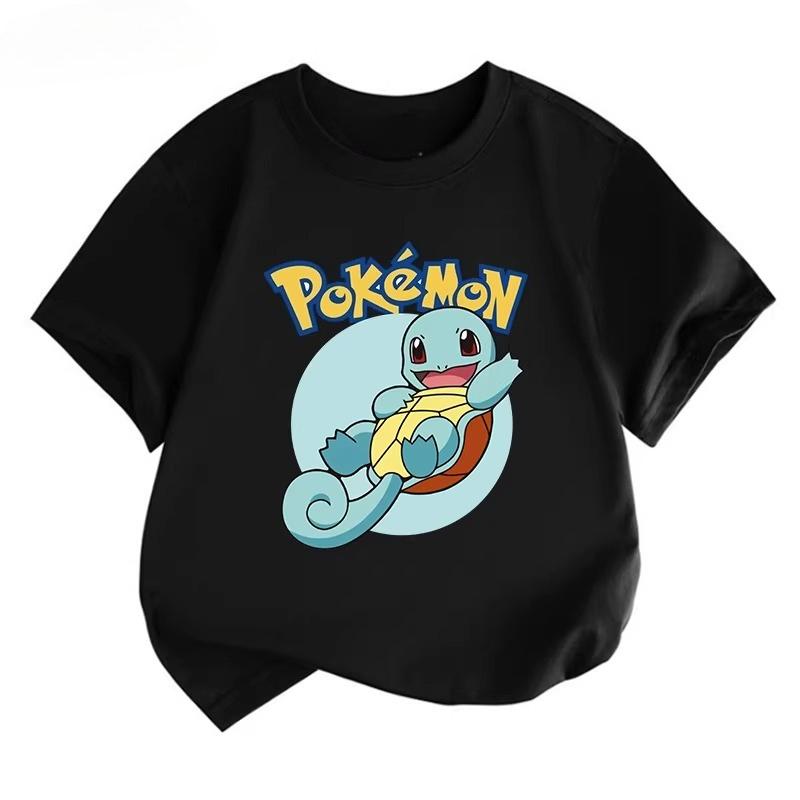 Potdemiel Summer New Squirtle Kids Cotton TShirt Comfortable and Breathable Suitable for Boys and Girls