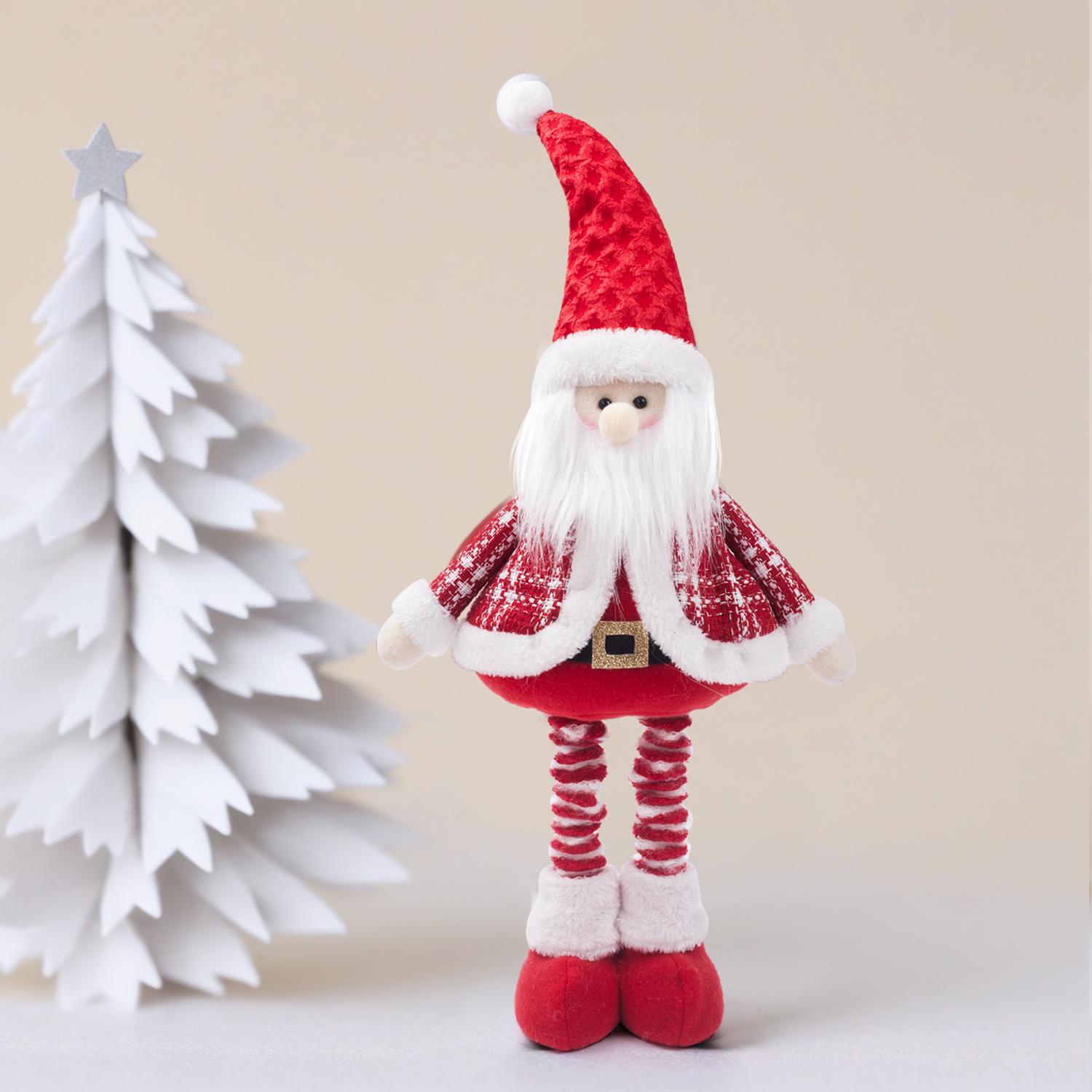 Christmas Reindeer Stretch Doll with Scarf - Cute Holiday Ornament