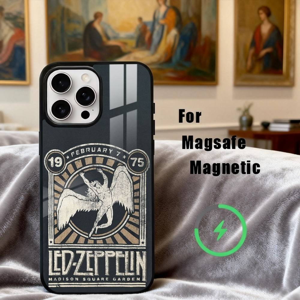 Rockin L-Led Z-Zeppelin BAND Phone Case For iPhone17,16,15,14,13,12,11 Plus,For Magnetic Wireless Charge Cover