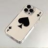 Transparent Space Case Spade A for Apple 17/15/14/13promax Phone Case 12/11 Soft Xr/xs