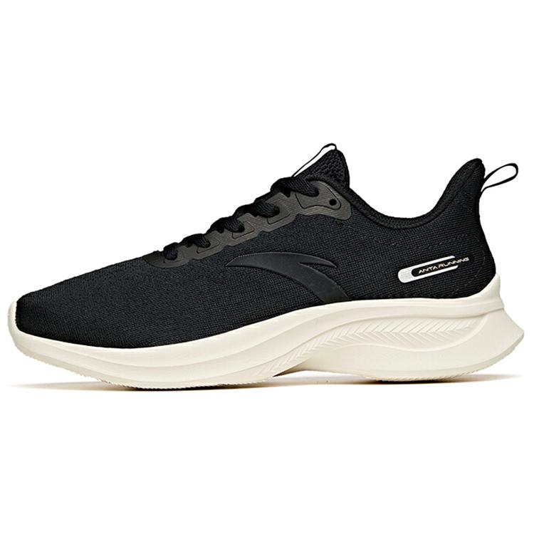 New Anta Hydrogen Run Cushioning, Slip Resistant, And Abrasion Resistant Low Top Running Shoes Women's Black White 122125570-1