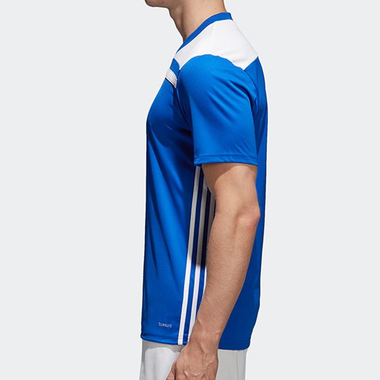 adidas Soccer Training V-Neck Short Sleeve T-Shirt Men Tops Cobalt-Blue White CE8965