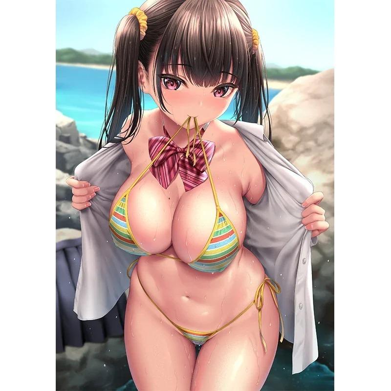 Print Game Black Stockings Staff Nude Sexy Girl Art Posters Wall Art Canvas Painting for Living Room Home Decor Picture