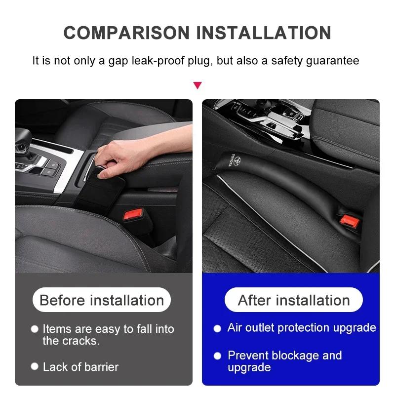 Car Seat Gap Filler Side Seam Plug Strip Leak-proof Filling Strip For Toyota Yaris Hilux Corolla Prius Avensis Emblem Auris Rav4