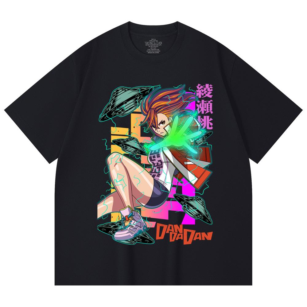 230 Gsm 100% Cotton Dandadan V20 Momo Print Unisex Heavy Cotton T Shirt