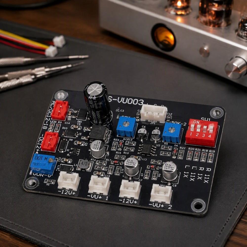 Backlight VU Meter Driver Board Adjustable Audio Level Indicator Panel Power Amplifier
