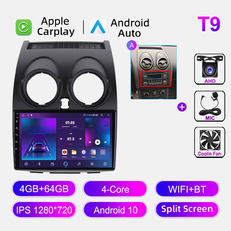 Car Radio Android Auto For Nissan Qashqai J10 2006-2013 Carplay 4G WIFI GPS Navigation Autoradio Video Player No 2din Head Unit