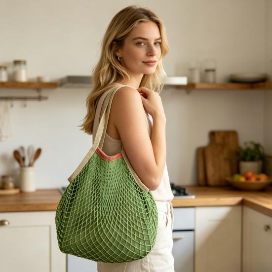 Foldbar Indkøbspose Genanvendelig Dagligvarepose Nylon Tote Bag Vaskbar Vandtæt Høj Bæreevne Håndtaske til Bil Udendørs Brug