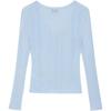 Calvin Klein Long Sleeve Solid Color Button Knit Sweater Women sweater Blue 47C303G-VE0