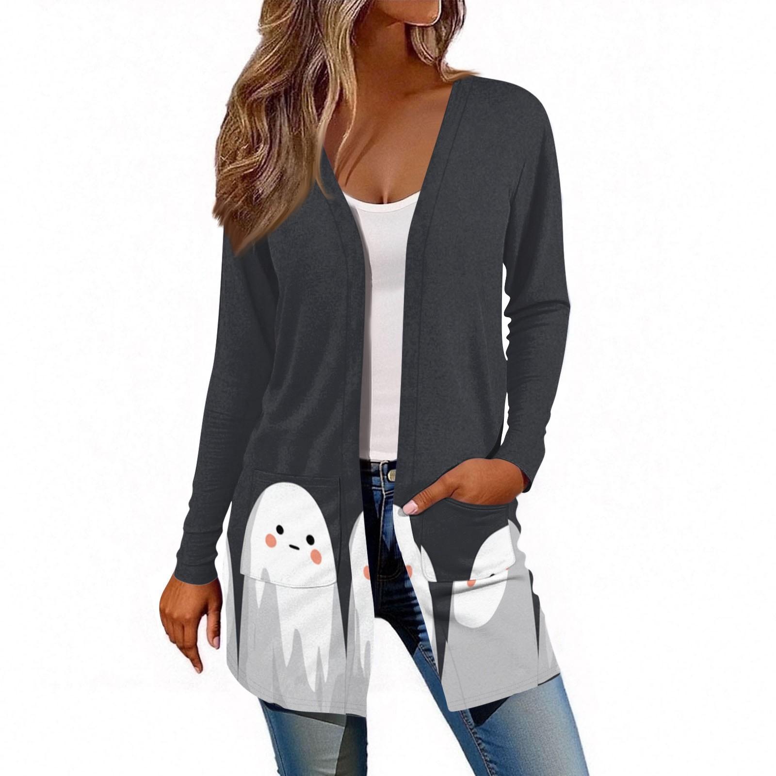 

Women s Long Sleeve Cardigan Casual Jacket With Pockets Top S