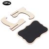 10Pcs Wooden Blackboard for Crafts Display Bar Desktop Message Wedding Decorations