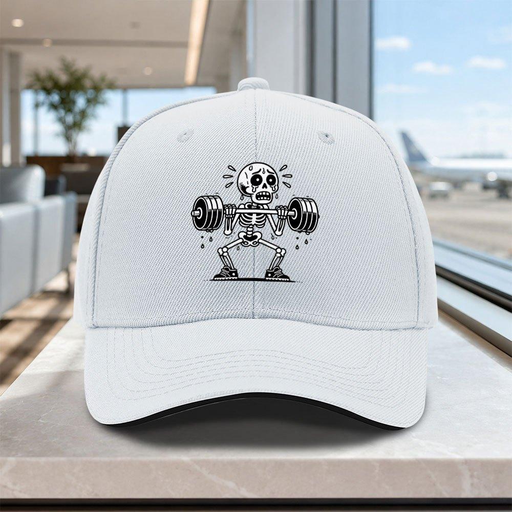 Skull Pattern Adjustable Baseball Cap Unisex Lightweight Outdoor Wedding Party Hat Fitness Gift