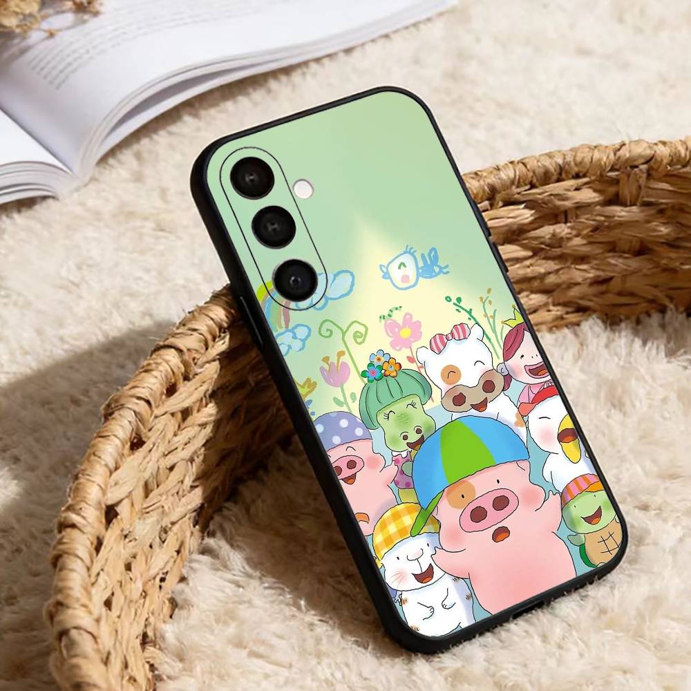 Cartoon Pig Mcdull Phone Case For Samsung Galaxy A91,80,73,72 ,71,53,52,32 ,31,22,21s,20,Soft Black Case