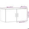 VidaXL Meuble mural vieux bois 80x39x40 cm bois d'ingénierie 856028
