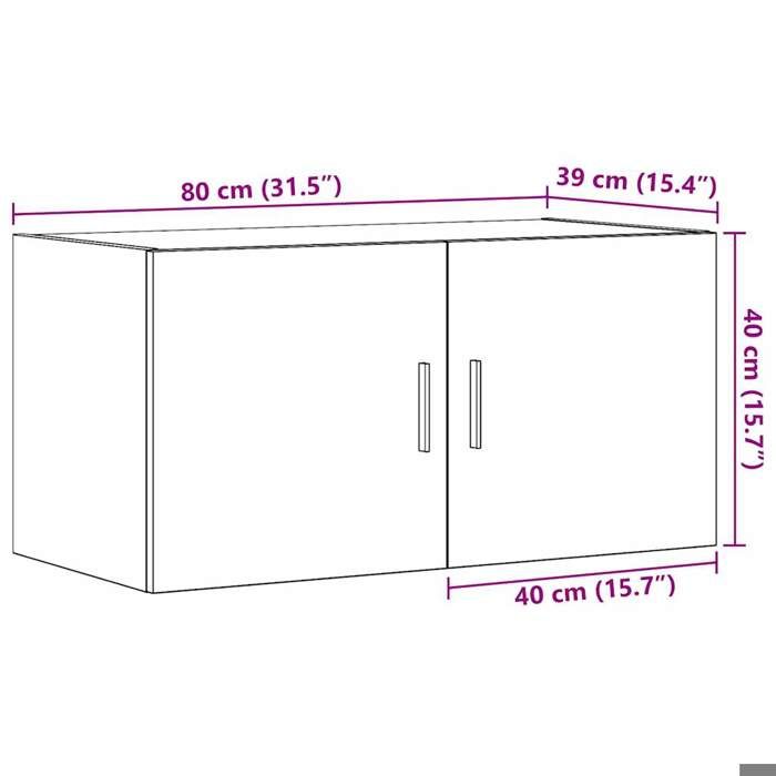 VidaXL Meuble mural vieux bois 80x39x40 cm bois d'ingénierie 856028