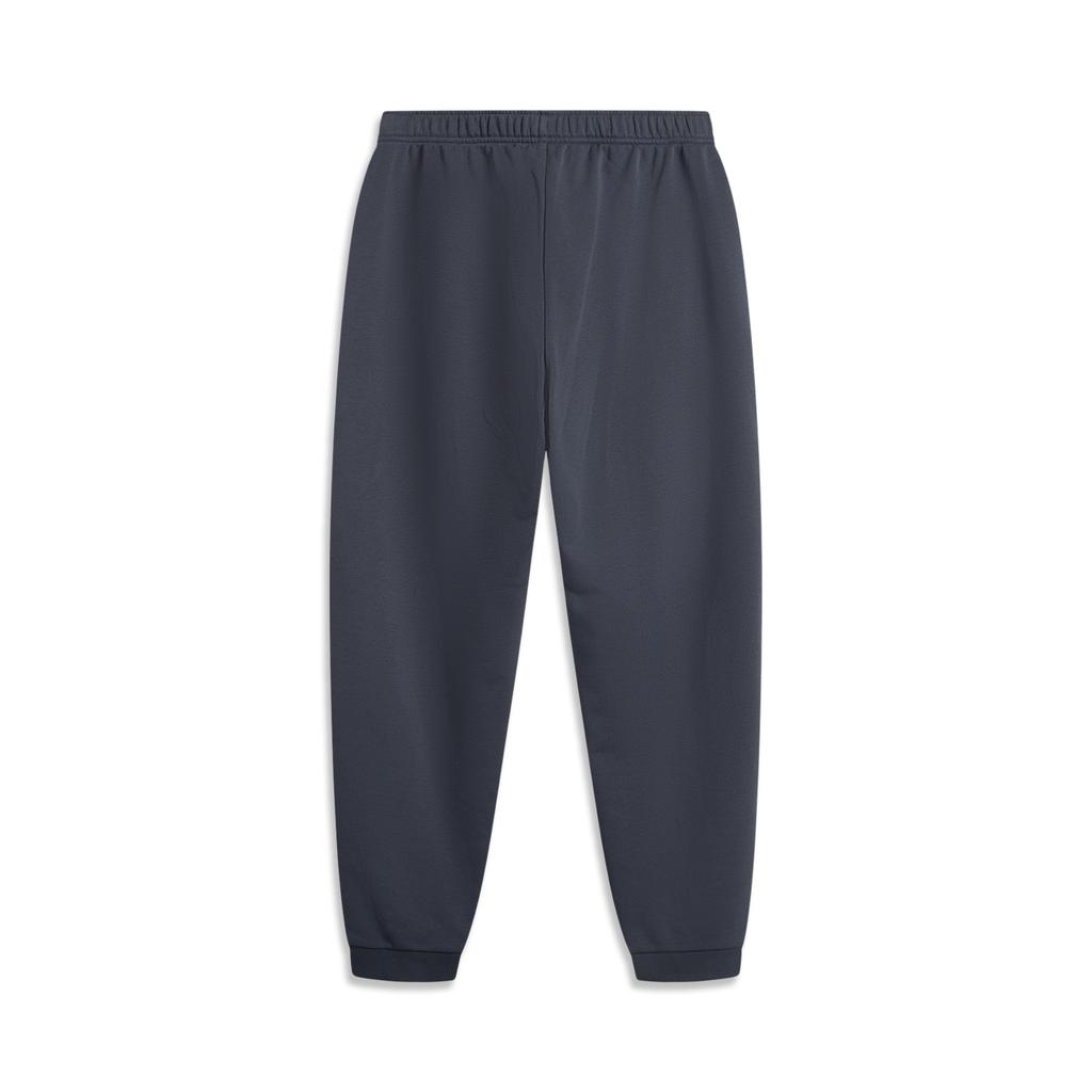 Li-Ning Comfortable Casual Simple Solid Color Tapered Mid-Waist Knitted Sports Pants Men bottoms Ink-Gray AKLVB19-3