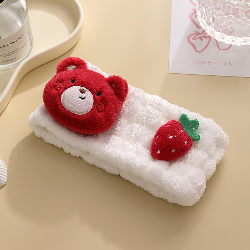 

Трехмерная повязка на голову с изображением куклы, повязка на голову для мытья лица, повязка на голову для девочек, для снятия макияжа, чехол для волос, коралловый бархатный платок