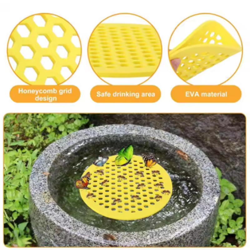 Floating Bee Island-Bee Waterer Bee Insect Drinking Tray Beekeeping Setups Luring Insect Waterer Island Tray For Outdoor Garden