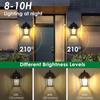 Solar Wall Lights Outdoor, 3 Modes, Motion Sensor, Dusk To Dawn, Waterproof Patio Lights for Porch, Garage, Yard (2-Pack)