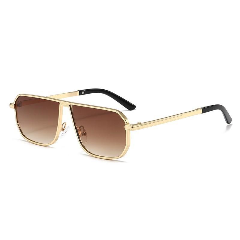 Geometric Square Sunglasses For Men With Uv400 Protection For Outdoor Driving And Fashion