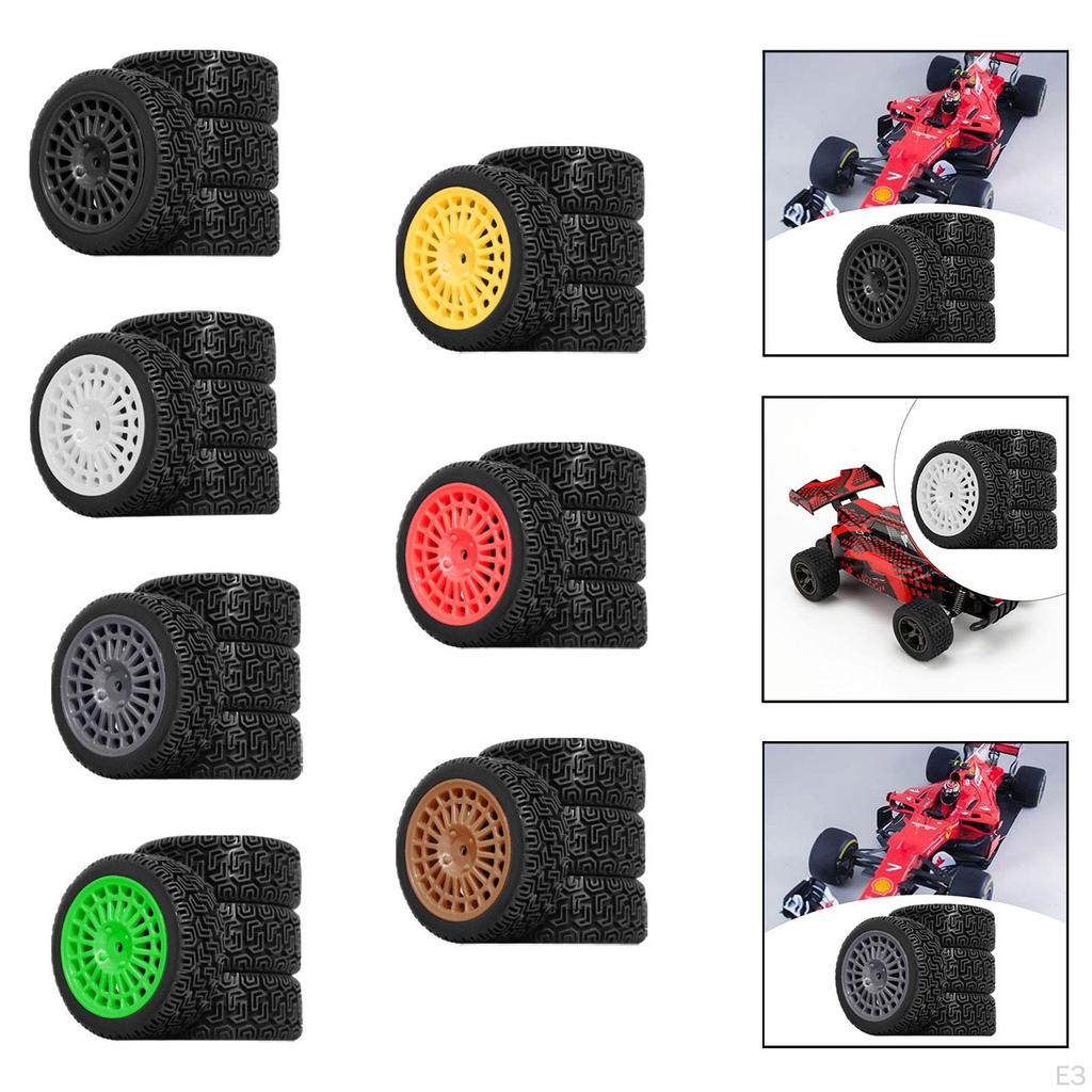 Set of RC Wheels And Tires Parts with A Focus on Compatibility for 1/10 TT01