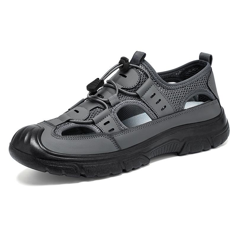 Sandals men's summer new polyurethane men's shoes hollow breathable casual shoes outdoor wading hole shoes lightweight single shoes