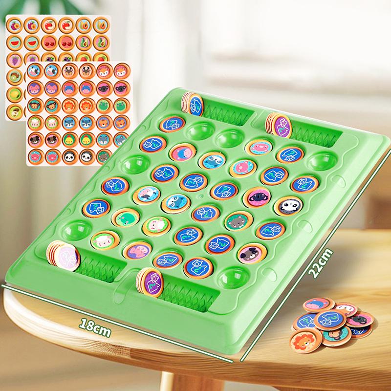 1 Satz Logisches Denken Kognitives Tierlernen Gedächtnis Zuordnen Schach Kinderspielzeug Tier Wende Schach Klassisches Strategie Brettspiel