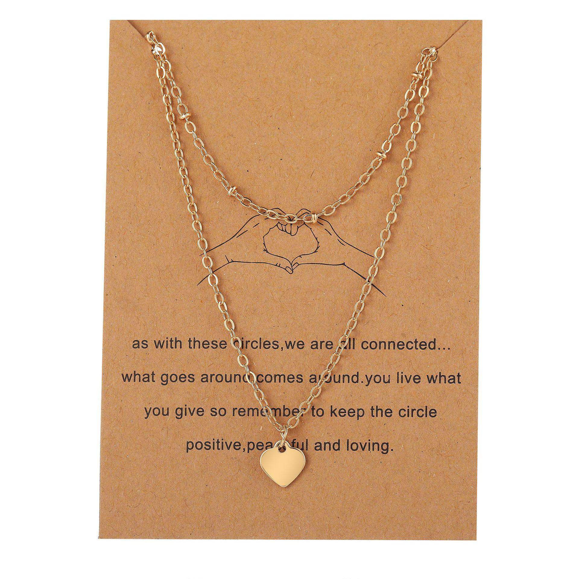 

IF ME модное ожерелье, креативное простое ожерелье с подвеской «Любовь», многослойное ожерелье, ювелирные изделия для женщин