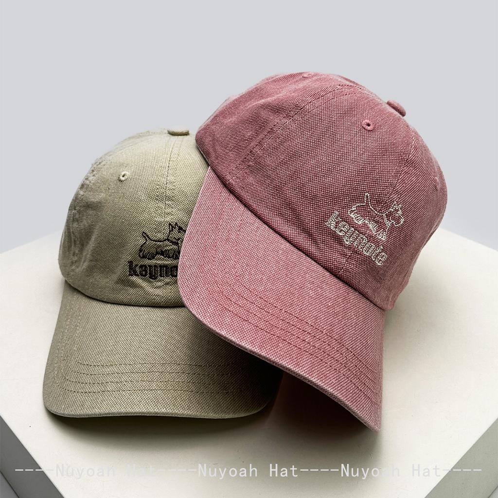 Baseball Letterings Alphabet Puppy Stitched Stitching Embroidered Cute School Old Vintage Women  Men Her Him For Fresh Caps Peaked Hats Sunshade