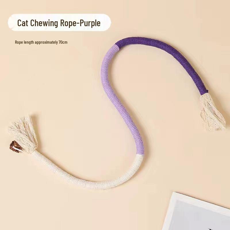 Cat Teething & Play Rope: Bite-Resistant Toy for Kitten Entertainment and Boredom Relief.