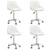 Day and Night - Day and Night Swivel Dining Chairs 4 Units White Synthetic Leather