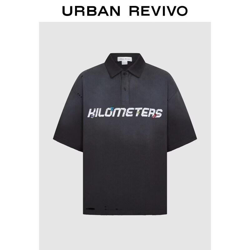 UR 2026 Men s Washed Cotton Functional Print Polo Shirt L