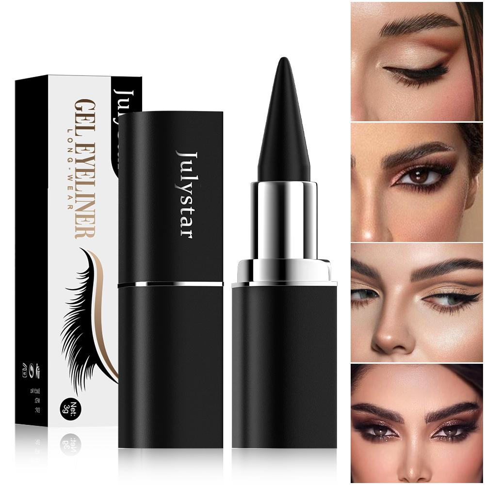 Four Color  Eyeliner Julystar Waterproof  - Darkest Black