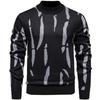 Men's Casual Semi-high Neck Pullover Sweater, Men's Fleece And Thickened Warm Casual Pullover Sweater