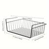 1pc Extra-Large Modern Storage Organizer - No-Tools Hanging Basket with Layered Shelves for Kitchen, Bathroom, Dorm & Office