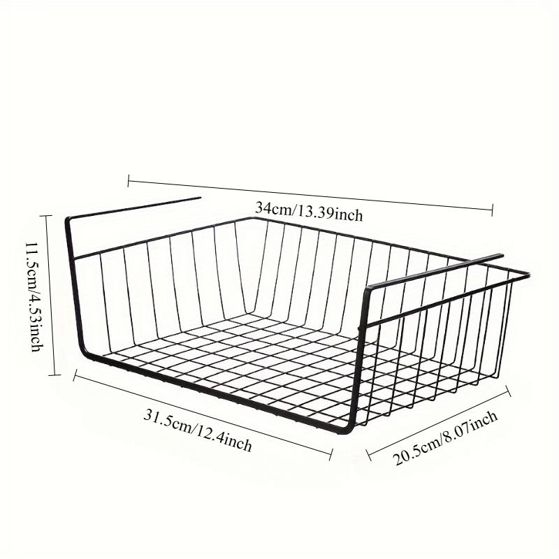 1pc Extra-Large Modern Storage Organizer - No-Tools Hanging Basket with Layered Shelves for Kitchen, Bathroom, Dorm & Office