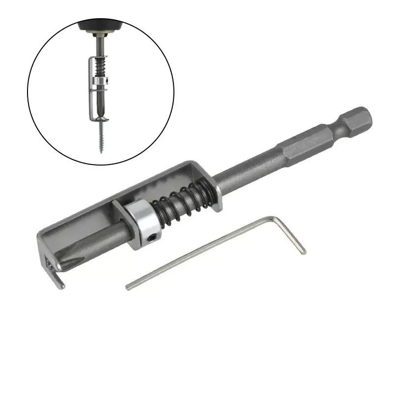 2-Piece Anti-Drop Spring-Loaded Screw Fixing Drill Bit Tool
