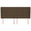VidaXL Tête de lit avec oreilles Marron foncé 203x23x118-128 cm Tissu3118415