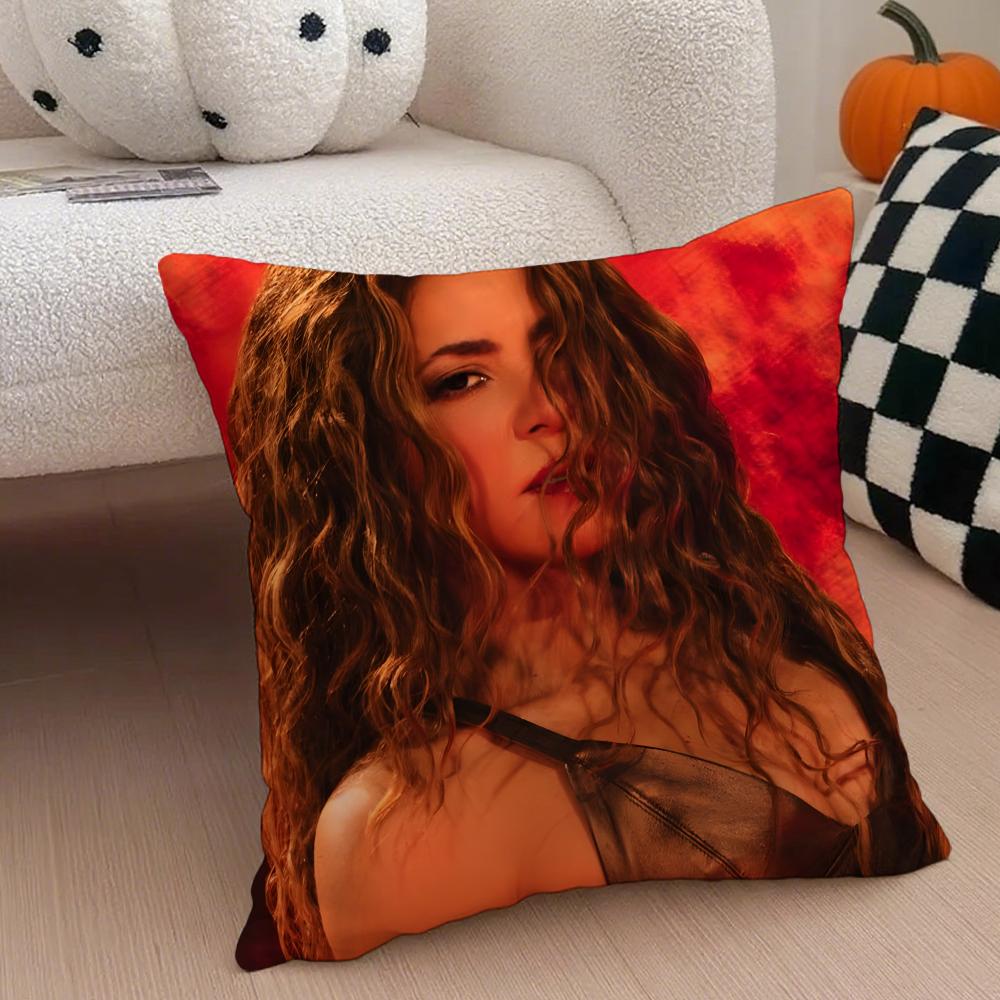 Popsinger SShakiras Cushion Cover Throw Pillow Cover Hidden Button Durable Polyester Chair Cushion