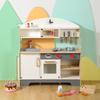 Children'S Wooden Ins Wind Simple Wind, Simulated Large Kitchen Utensils, Playing House Baby Interactive Cooking Toys