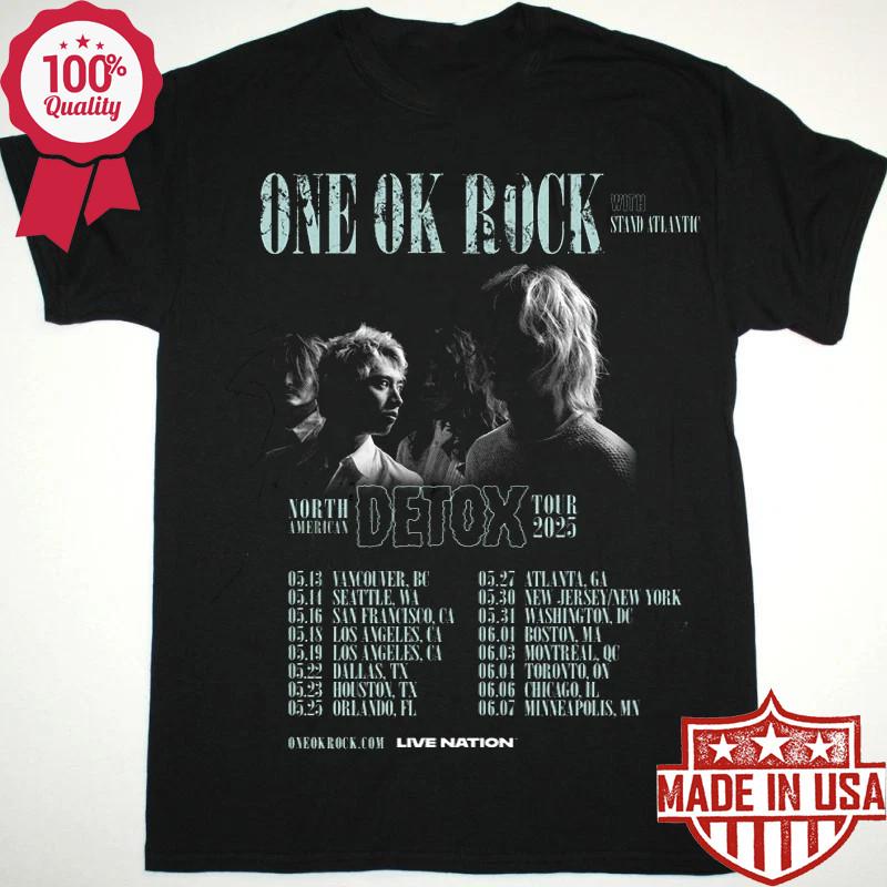 NEW ONE OK ROCK DETOX European Tour 2025 Gift For Fan S to 5XL T-shirt Unisex T-Shirt L