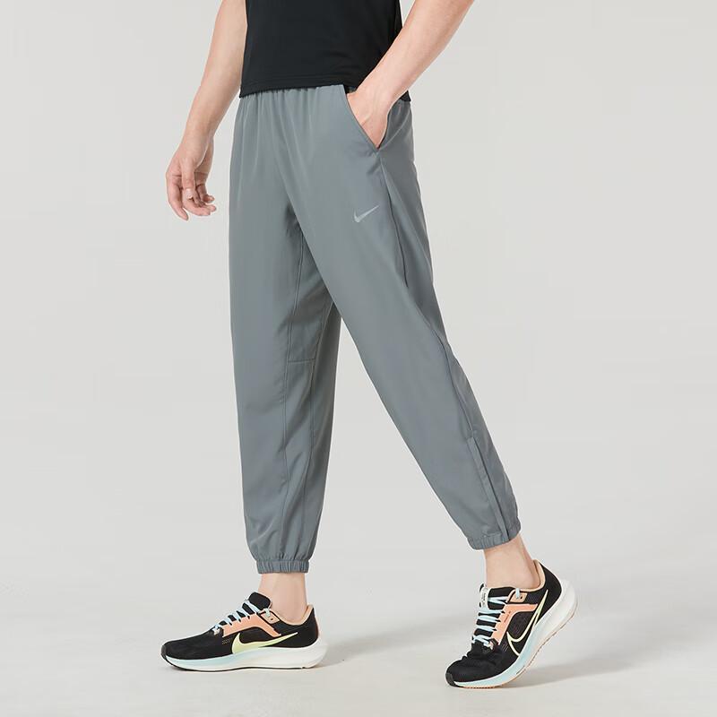 Nike Logo Print Quick-Dry Breathable Lightweight Knit Joggers Men Bottoms Blue FB7498-084