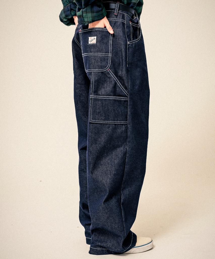 Ttwn Urbane Carpenter Denim Pants Dark Blue Hslp3594