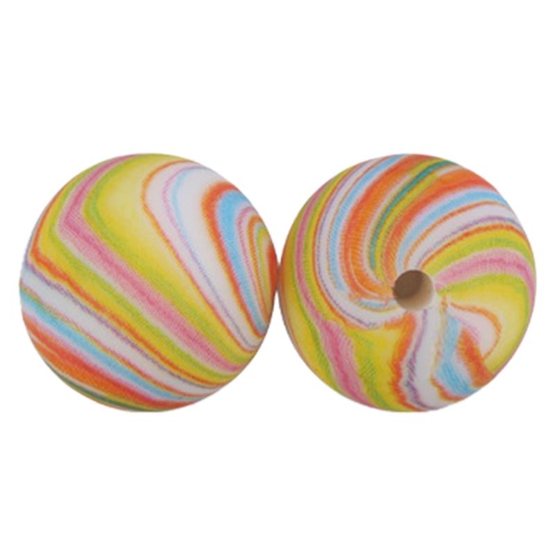 20 Stück Silikonperlen mit 15 mm Durchmesser Lebensmittelqualität Baby Beißringe Perlen Silikon BPA-frei für Halsketten Schnullerhalter