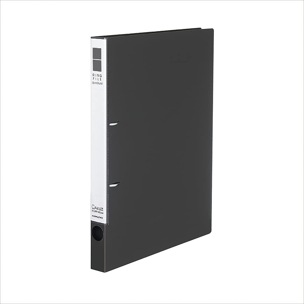 

KOKUYO File Ring File Slim A4 capacity Dark Gray 2-hole 180-sheet F-URF420DM