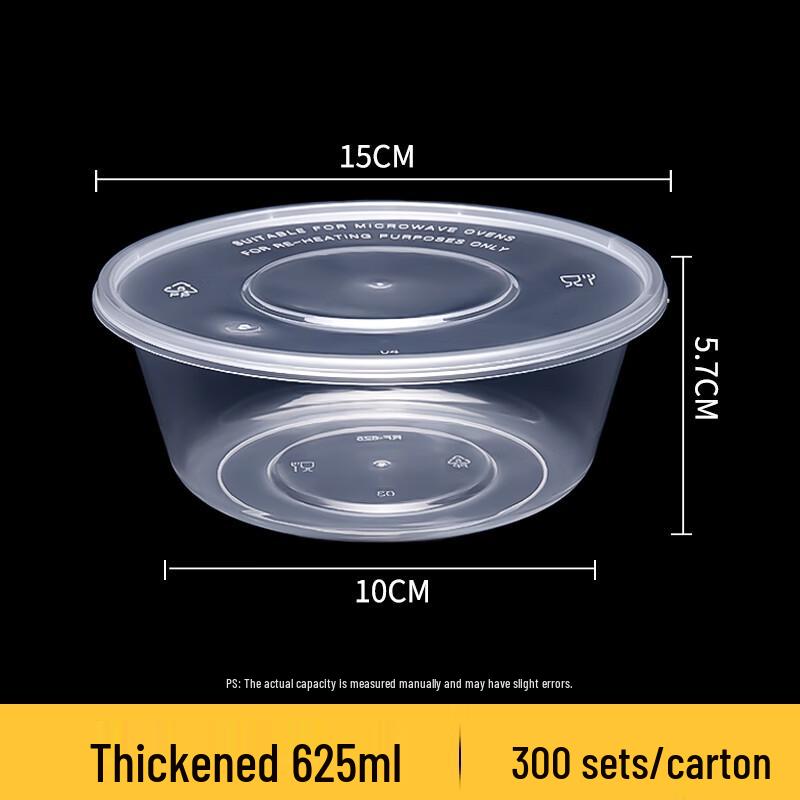 Disposable Round Plastic Soup Bowl with Lid