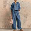 IHUASU Women's Fashion Casual 3/4 Sleeves Pants Suits